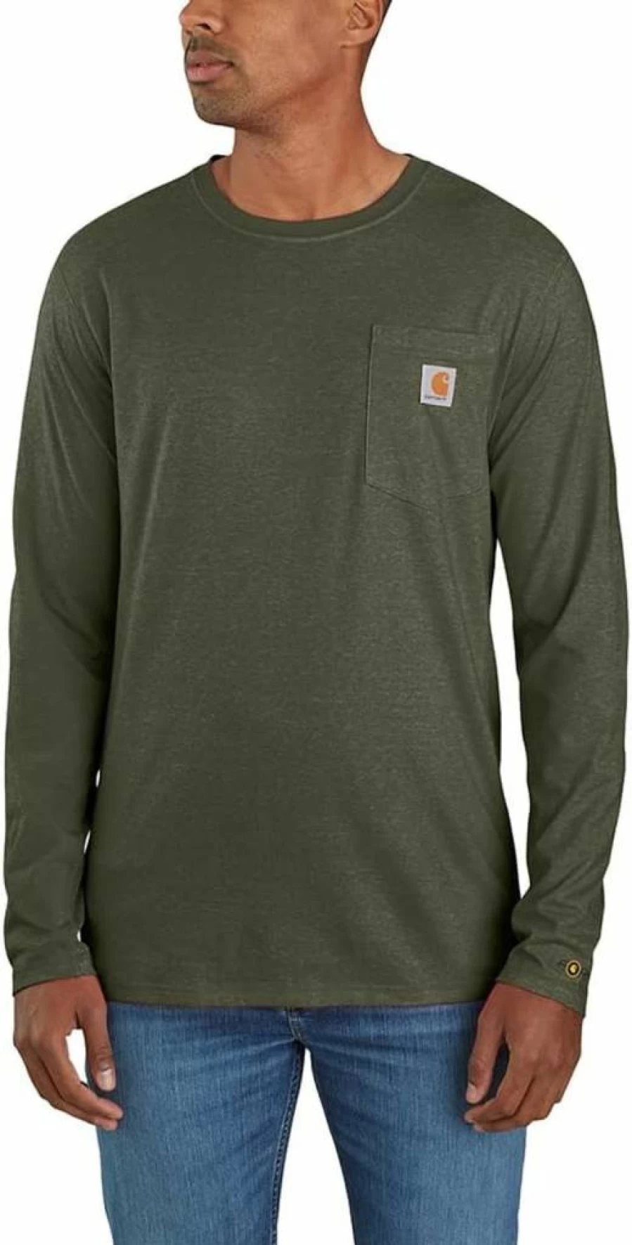 Carhartt Men's Relaxed Fit Midweight Long-Sleeve Pocket T-Shirt - Durable Workwear Casual Tee
