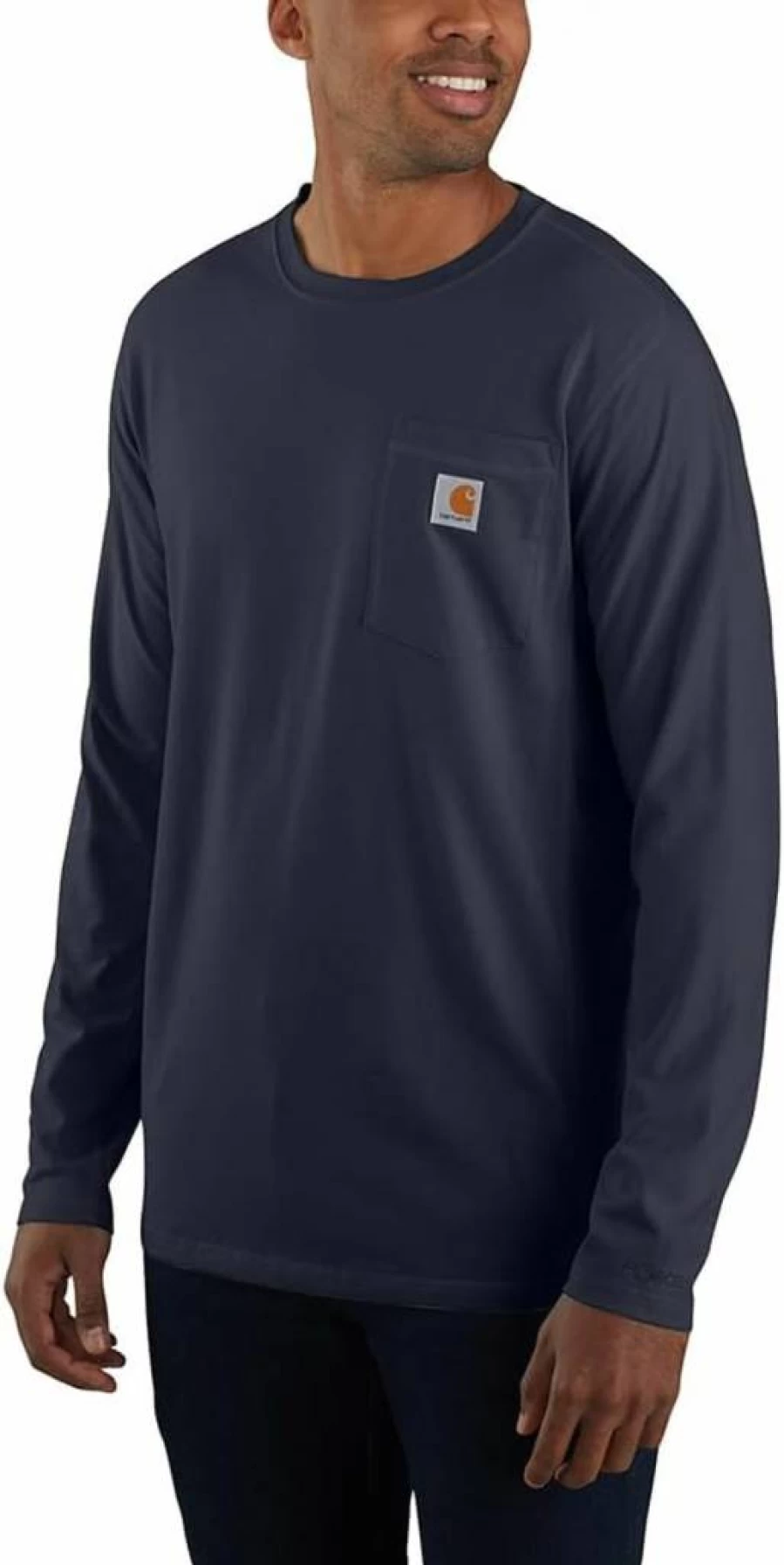 Carhartt Men's Relaxed Fit Midweight Long-Sleeve Pocket T-Shirt - Durable Workwear Casual Tee