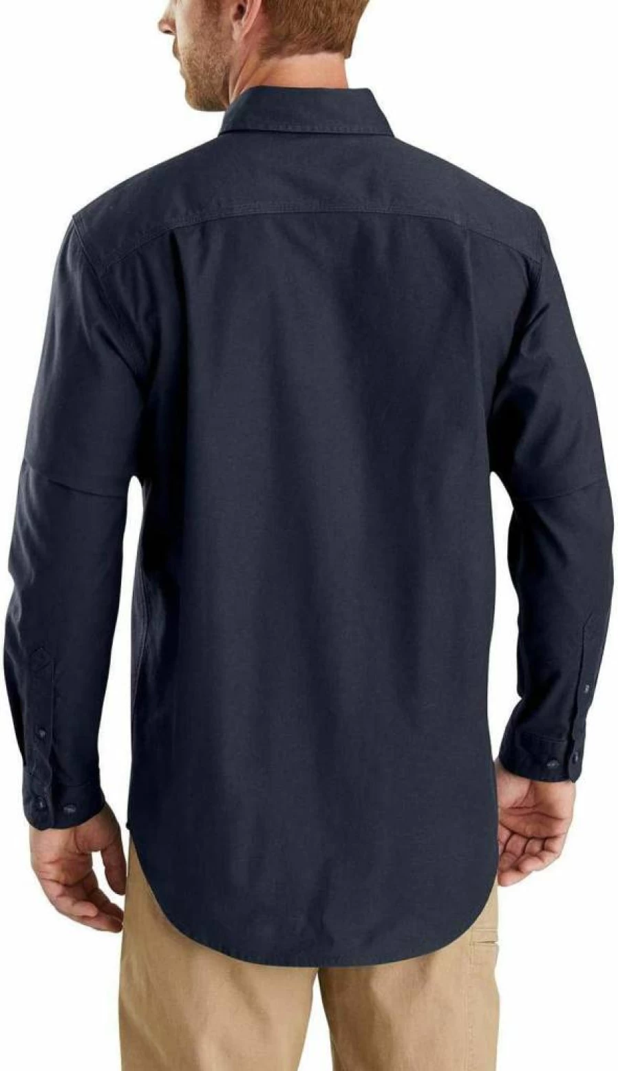 Carhartt Men's Rugged Flex Relaxed Fit Long Sleeve Canvas Work Shirt - Durable Midweight Casual Wear