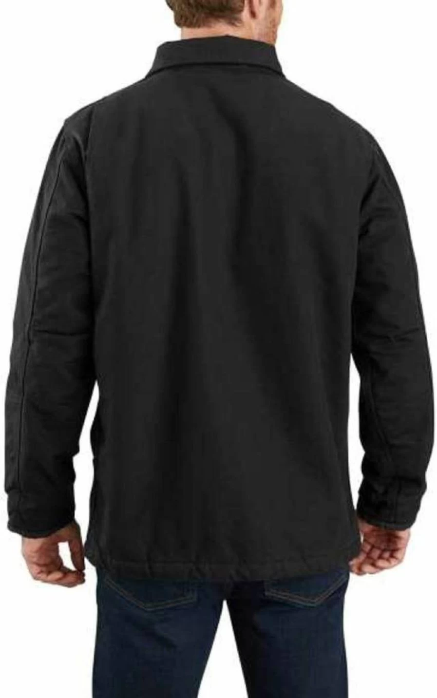 Carhartt Men's Sherpa-Lined Washed Duck Work Jacket - Durable Winter Coat for Men