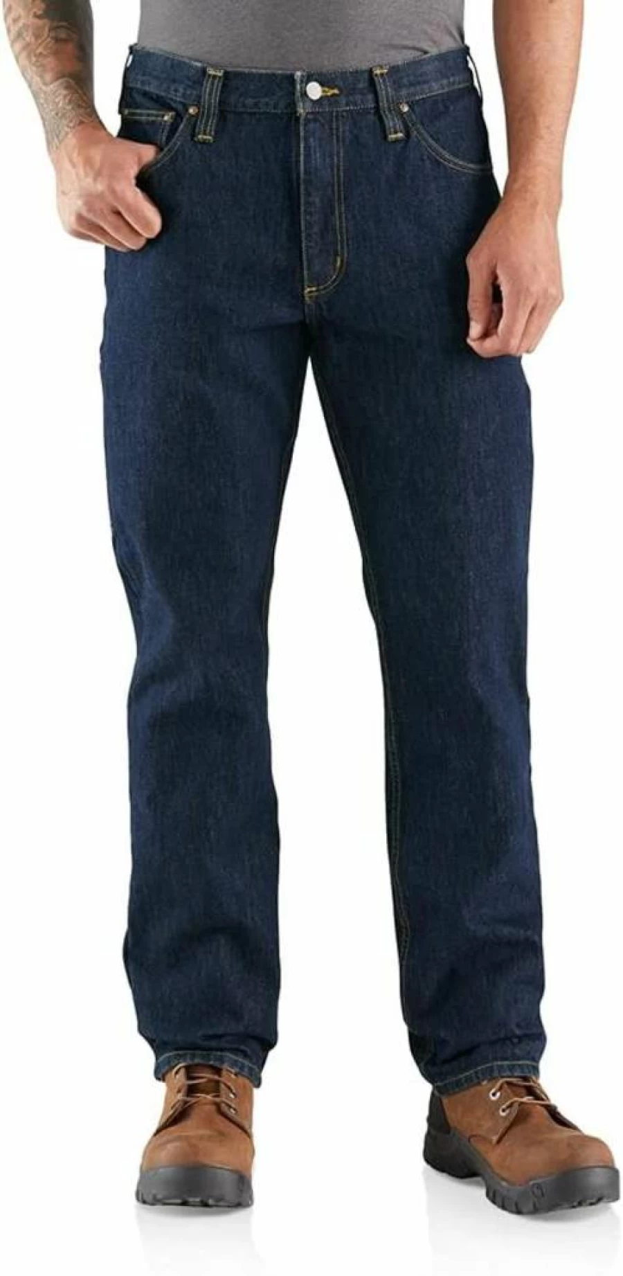 Carhartt Men's Rugged Flex Relaxed Straight Fit Utility Work Jeans Durable Comfort