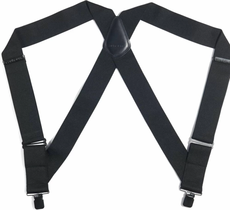 Carhartt Men's Full Swing Rugged Flex Suspenders - Adjustable Black Work Suspenders - Durable Comfort for Heavy Duty Use - One Size Fits All