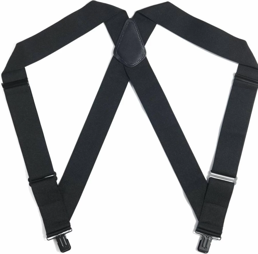 Carhartt Men's Full Swing Rugged Flex Suspenders - Adjustable Black Work Suspenders - Durable Comfort for Heavy Duty Use - One Size Fits All