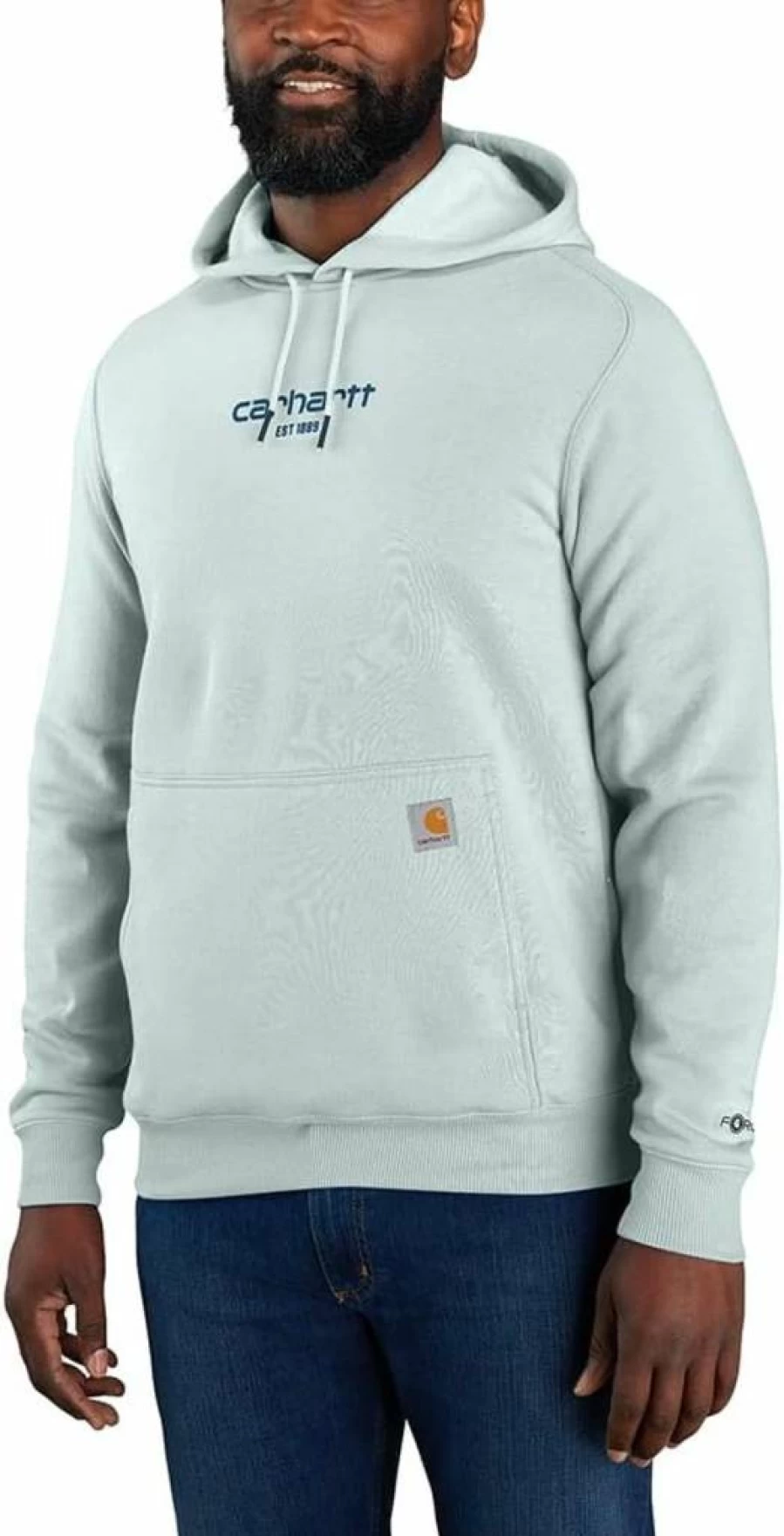 Carhartt Men's Relaxed Fit Lightweight Graphic Logo Sweatshirt - Casual Pullover Hoodie