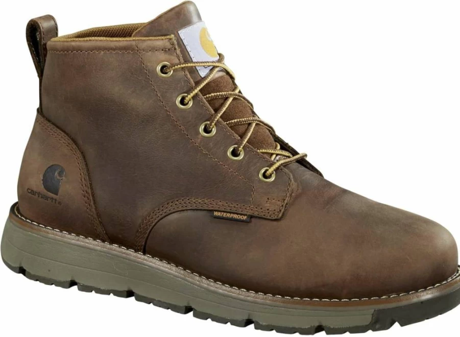 Carhartt Men's Millbrook 5-Inch Waterproof Steel Toe Work Boots - Durable Wedge Sole for Safety & Comfort