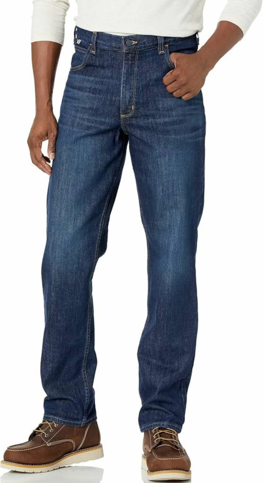 Carhartt Men's Flame Resistant Rugged Flex Straight Fit 5 Pocket Work Jeans Durable Cotton Denim Pants