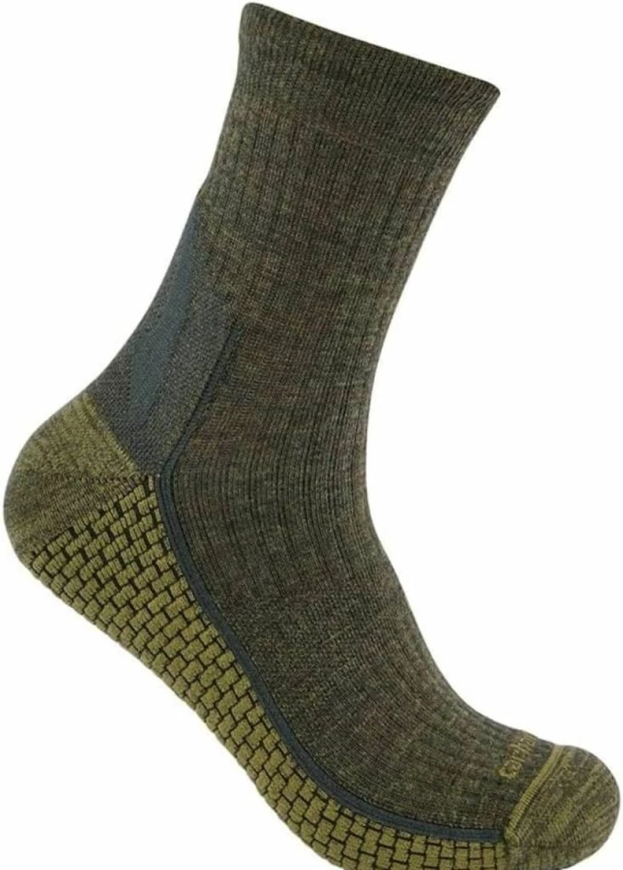 Carhartt Force Midweight Wool Blend Crew Socks for Men & Women - Durable Work & Outdoor Socks