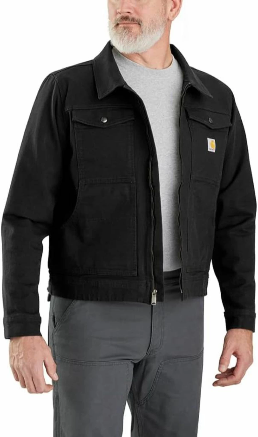 Carhartt Men's Rugged Flex Relaxed Fit Duck Work Jacket – Durable Outdoor Coat for Men