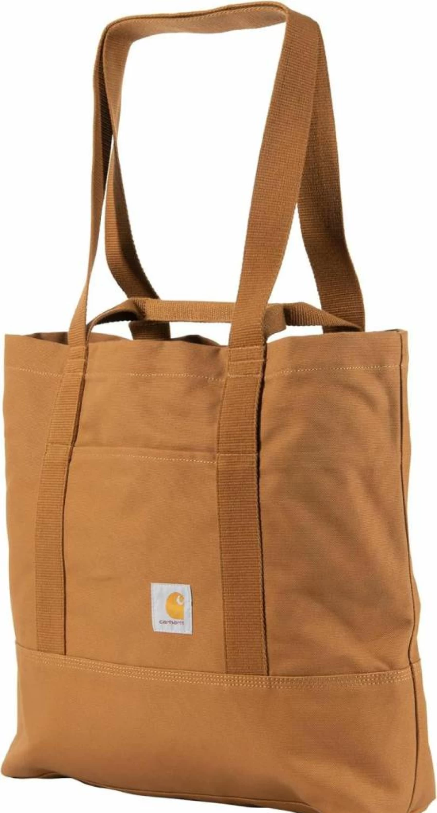 Carhartt Brown 18L Firm Duck Tote Bag - Durable Work Tote for Men & Women - One Size Fits All - Model B0000583