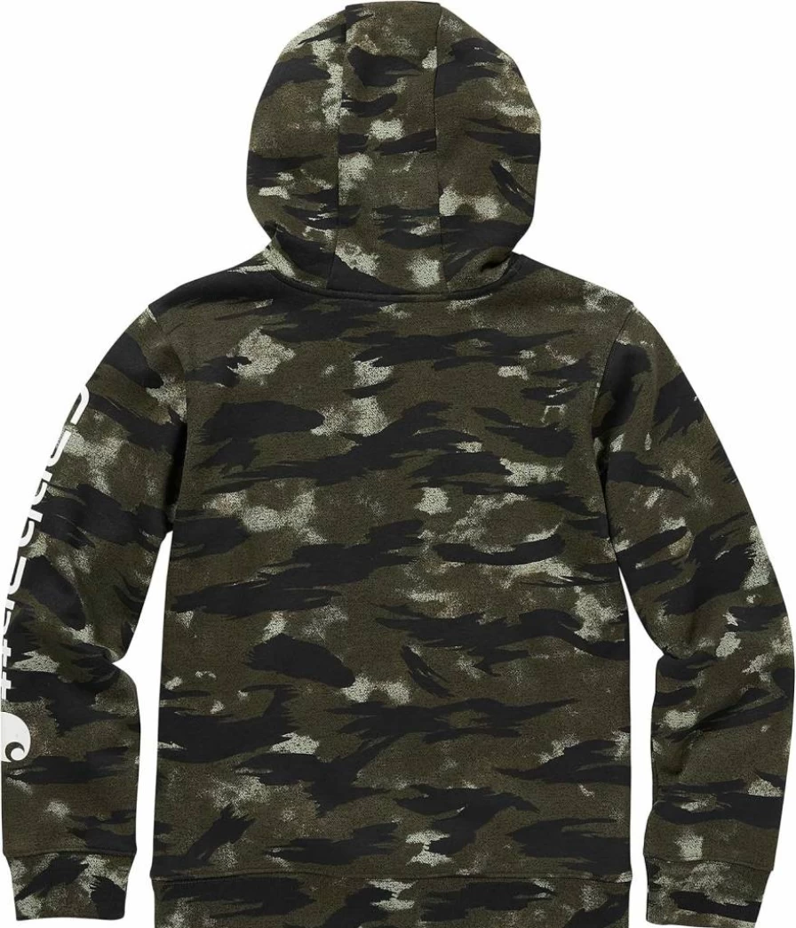 Carhartt Boys' Hooded Sweatshirt - Long Sleeve Fleece Pullover for Kids