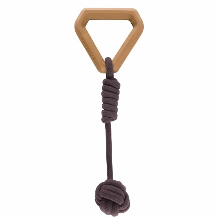 Carhartt Brown Firm Duck Bumper Dog Chew Toy - Durable Felt Chew for Dogs - One Size Fits All by Carhartt Gear