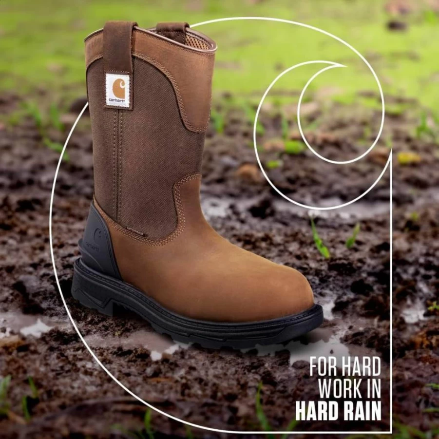 Carhartt Men's Wellington Steel Toe Work Boots - Durable Safety Boots for Men