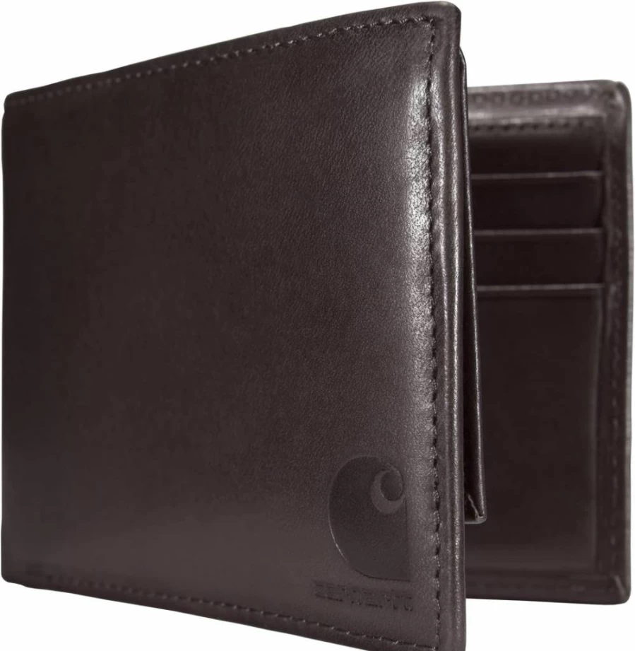 Carhartt Men's Genuine Leather Wallets – Durable Oil Tan Finish in Multiple Styles
