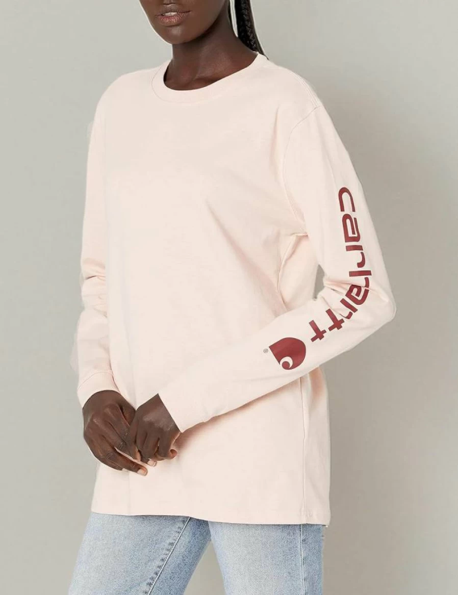 Carhartt Women's WK231 Long Sleeve Logo T-Shirt | Classic Fit Casual Top