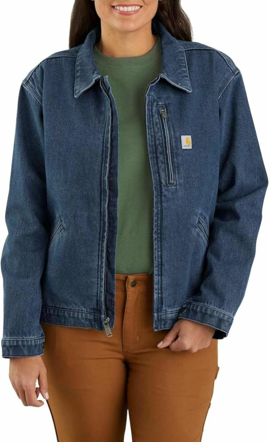 Carhartt Men's Loose Fit Detroit Jacket - Durable Denim Workwear for Men