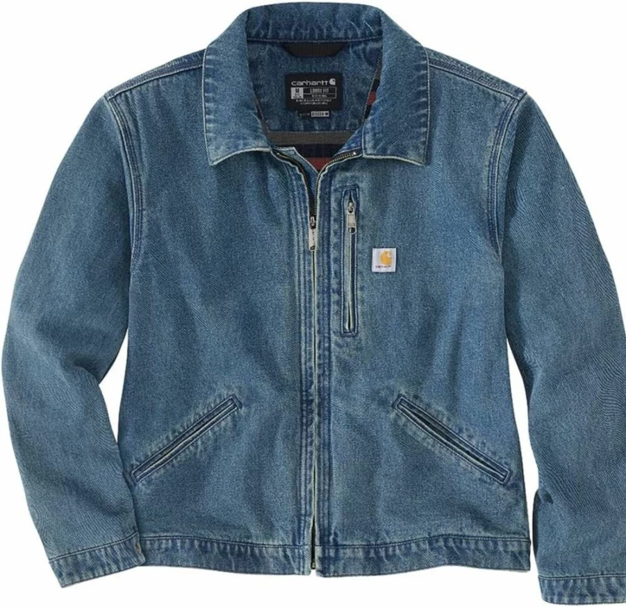 Carhartt Men's Loose Fit Detroit Jacket - Durable Denim Workwear for Men