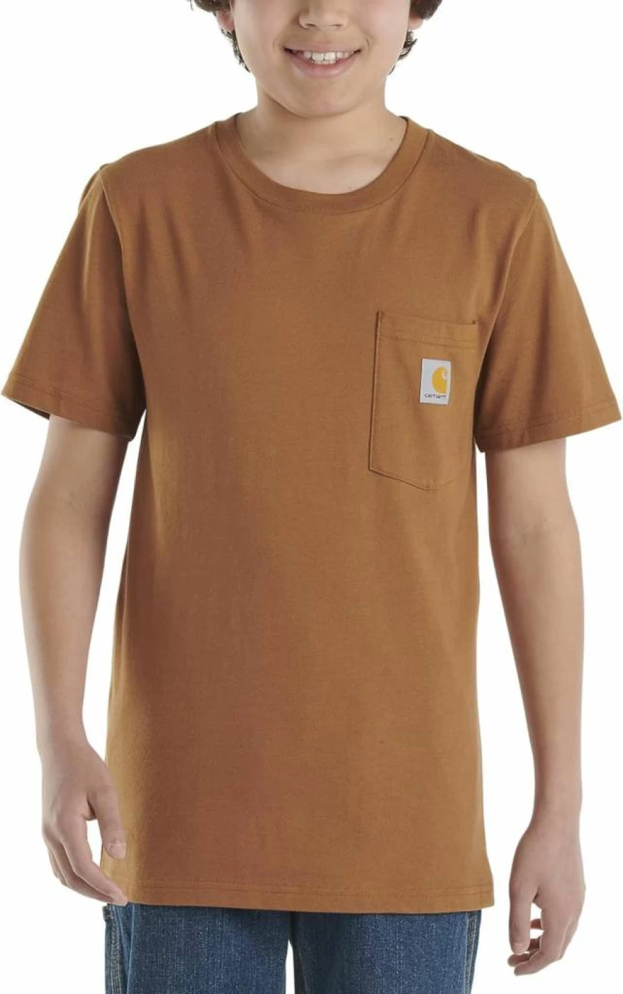 Carhartt Kids' Short Sleeve Pocket T-Shirt for Boys and Girls - Durable Cotton Tee