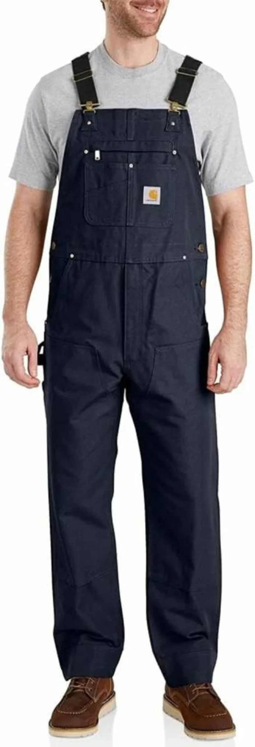 Carhartt Men's Duck Bib Overalls - Durable Unlined Workwear for Tough Jobs