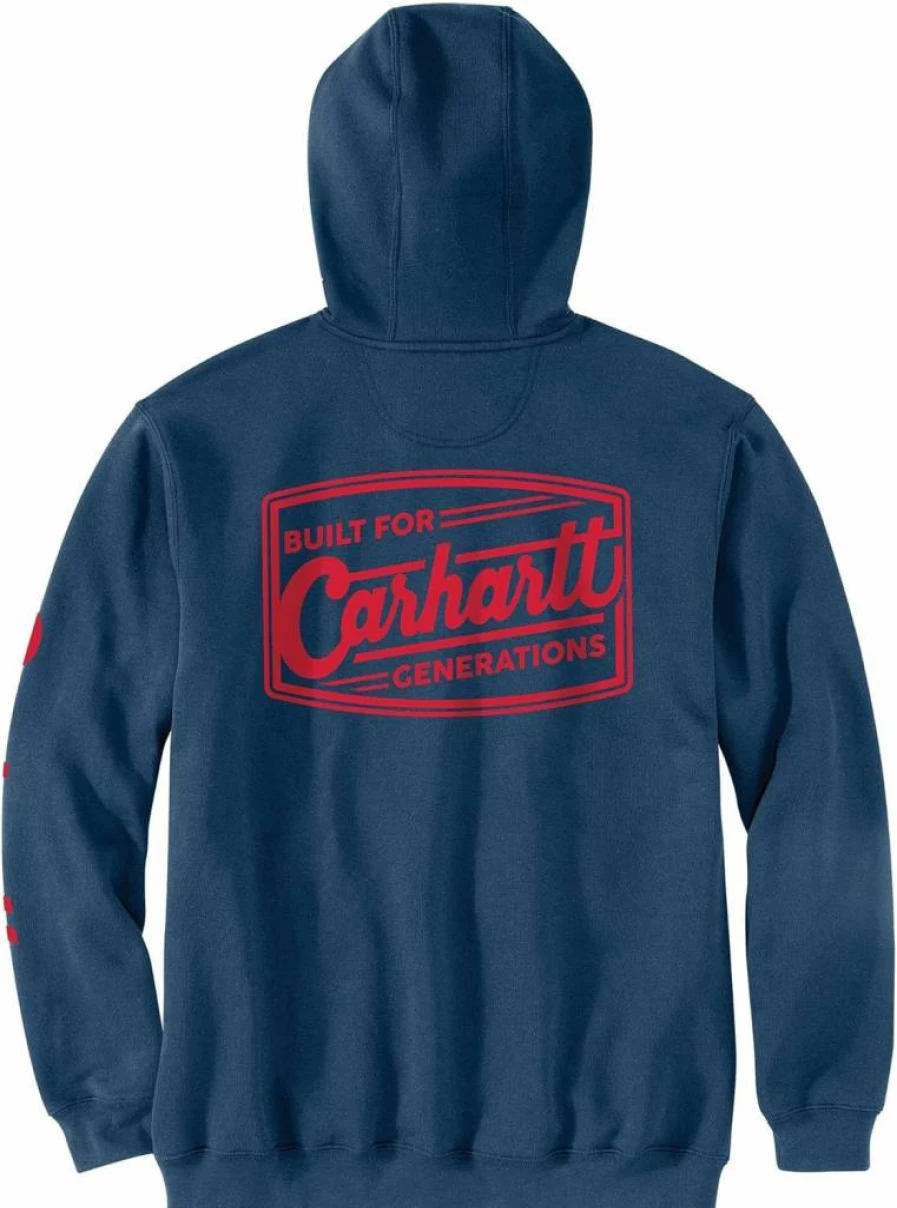 Carhartt Men's Loose Fit Midweight Graphic Hooded Sweatshirt - Built for Durability & Comfort