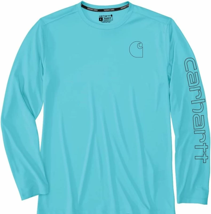 Carhartt Men's Lightweight Long-Sleeve Sun Defender T-Shirt with Logo Graphic