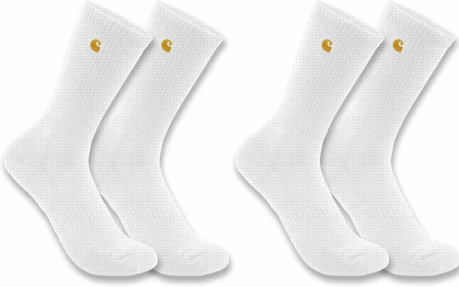 Carhartt Women's Force Midweight Crew Socks 2-Pack - Durable Work Socks for Women