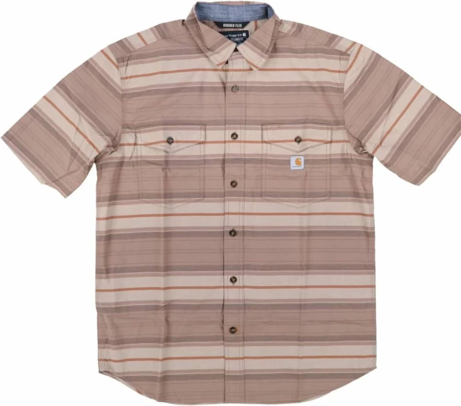 Carhartt Men's Rugged Flex Relaxed Fit Lightweight Short-Sleeve Work Shirt Durable Casual Comfort