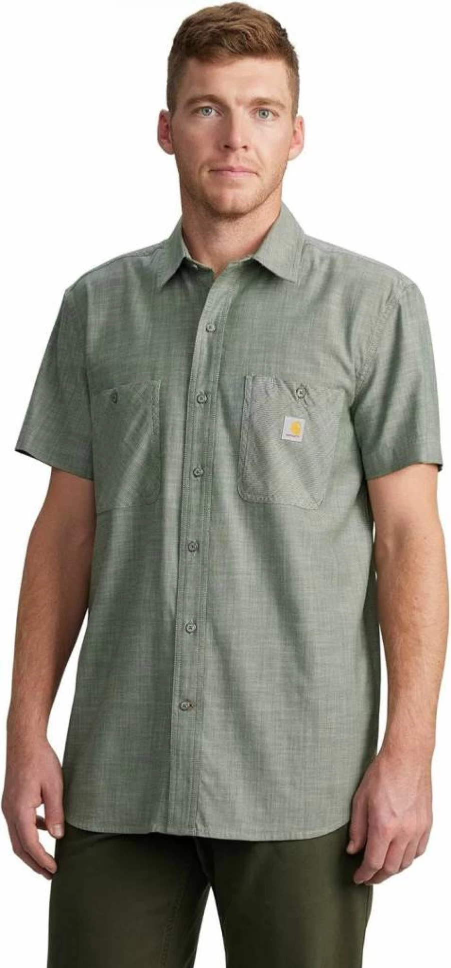 Carhartt Men's Rugged Flex Relaxed Fit Lightweight Short-Sleeve Work Shirt Durable Casual Comfort