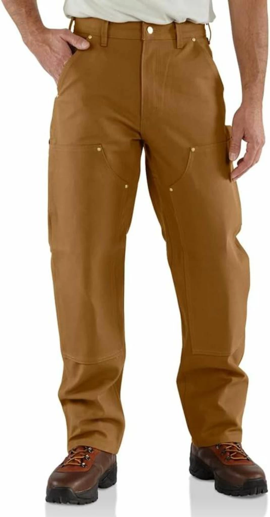 Carhartt Men's Loose Fit Firm Duck Double-Front Utility Work Pants 106679 Durable Workwear