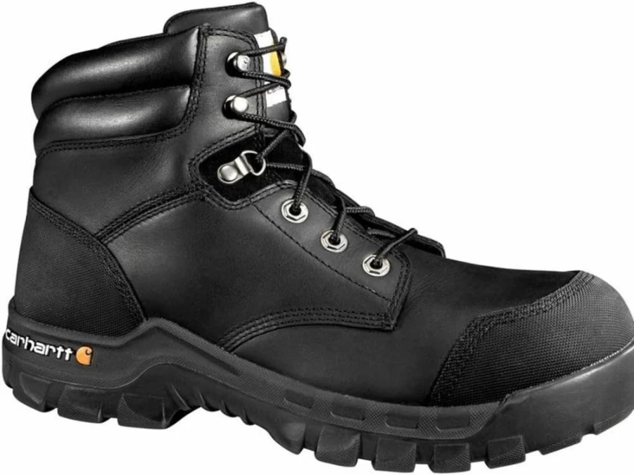 Carhartt CMR6971 6-Inch Waterproof Steel Toe Work Boots Black CSA Certified