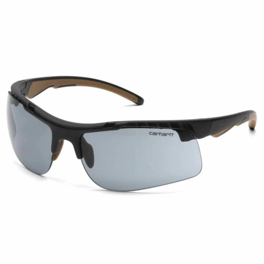 Carhartt CHB720DT Rockwood Gray Safety Glasses with Anti-Fog Lens, One Size Fits All, Durable Work Eyewear