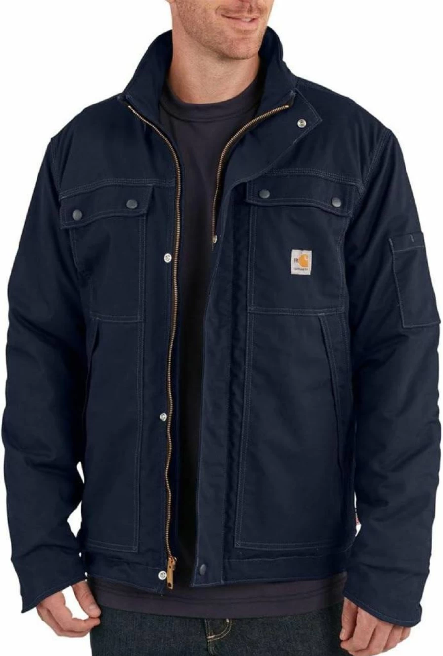 Carhartt Men's Flame Resistant Insulated Duck Coat - Relaxed Fit Full Swing for Comfort & Safety