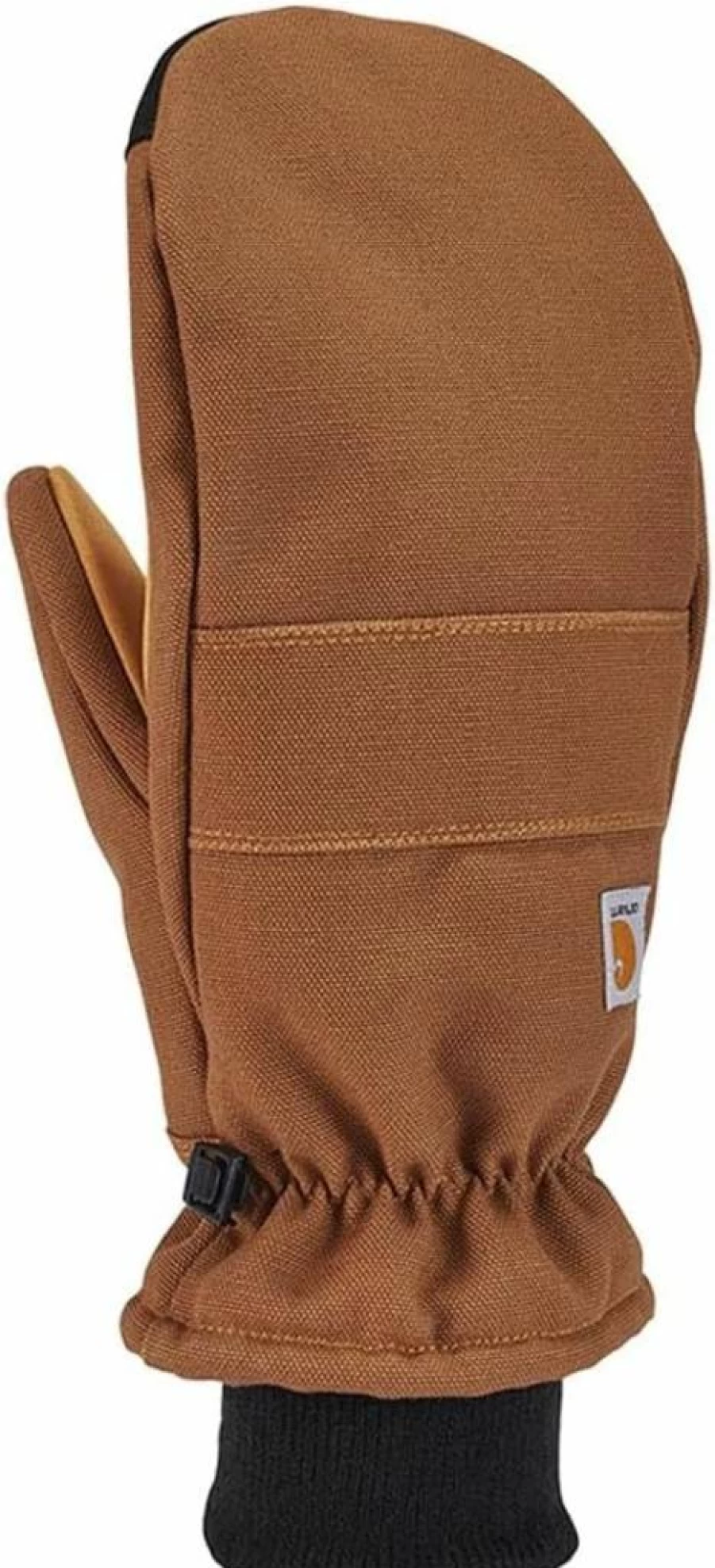 Carhartt Women's Insulated Duck Mittens with Synthetic Leather Trim and Knit Cuff for Cold Weather