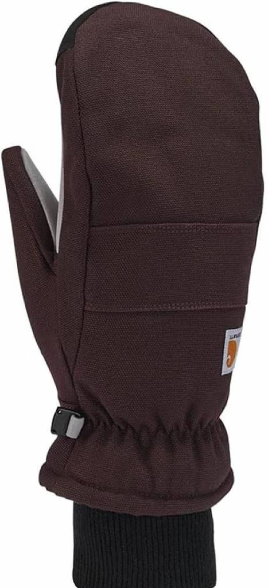 Carhartt Women's Insulated Duck Mittens with Synthetic Leather Trim and Knit Cuff for Cold Weather