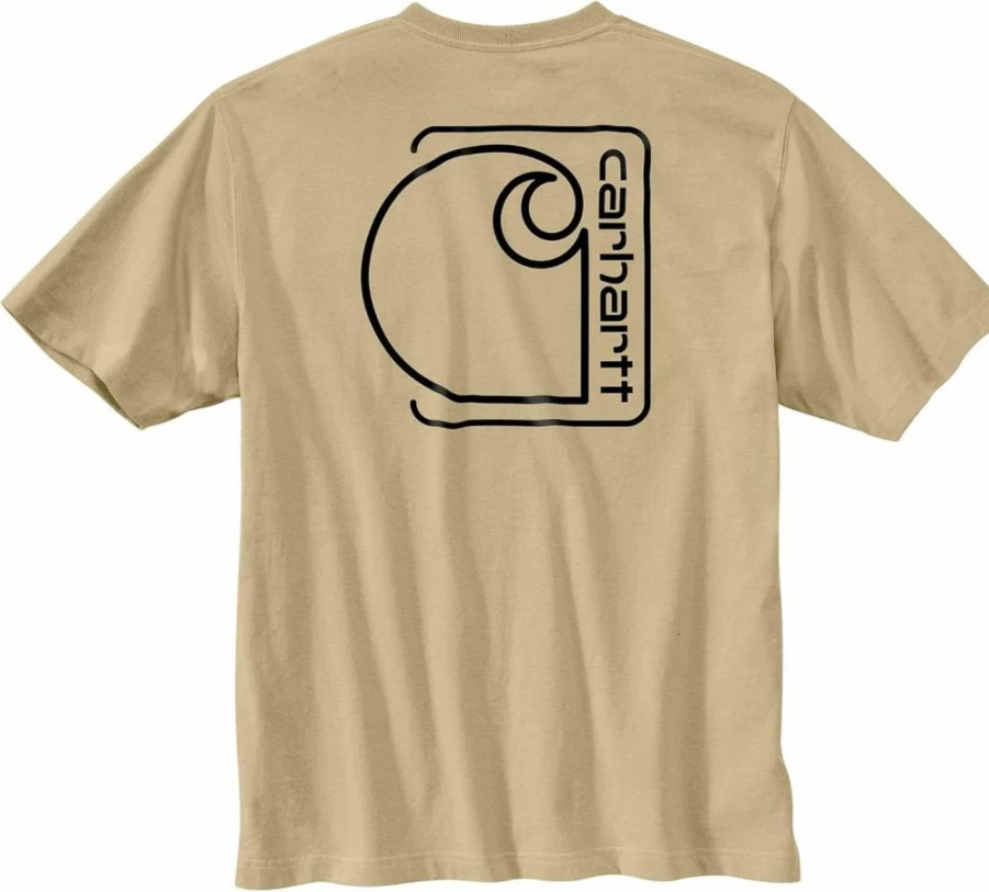 Carhartt Men's Relaxed Fit Lightweight Short-Sleeve Pocket T-Shirt with Graphic Print