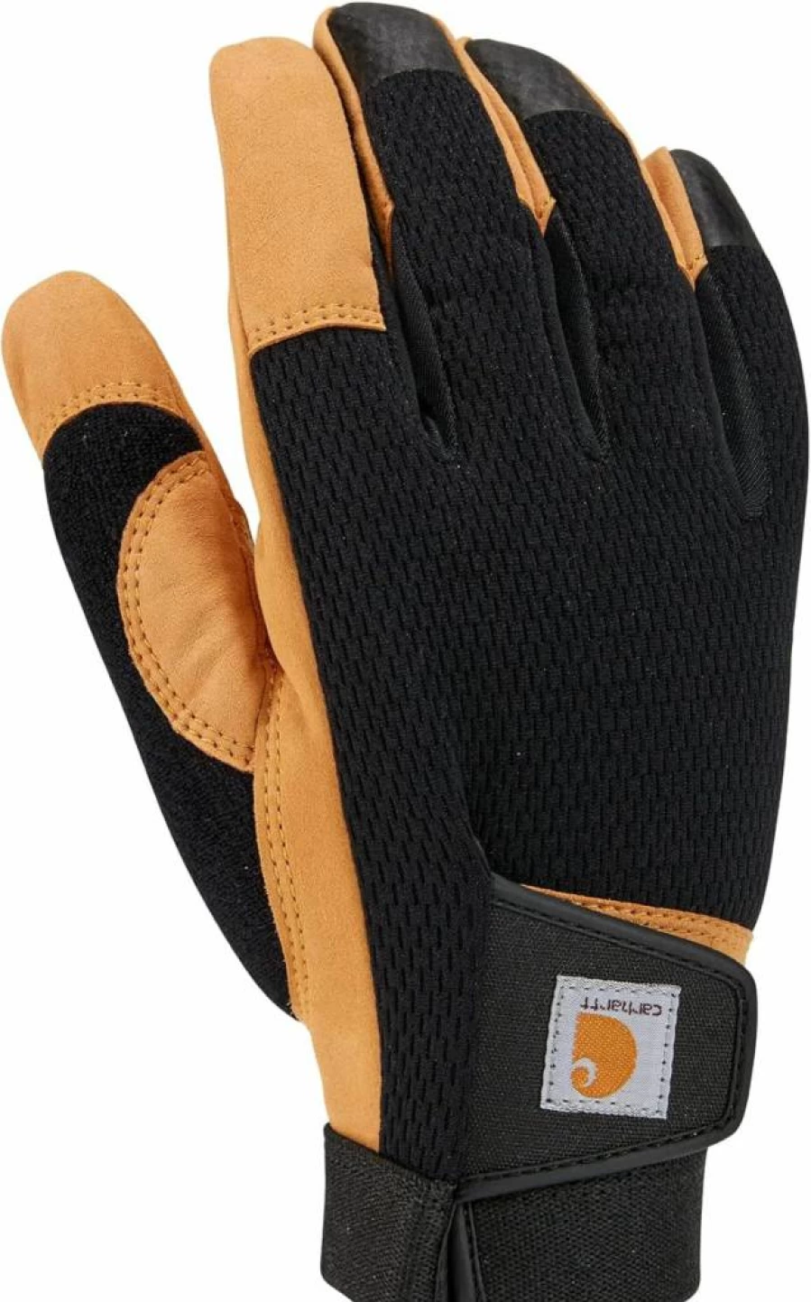 Carhartt Men's High Dexterity Touchscreen Leather Work Gloves with Secure Cuff