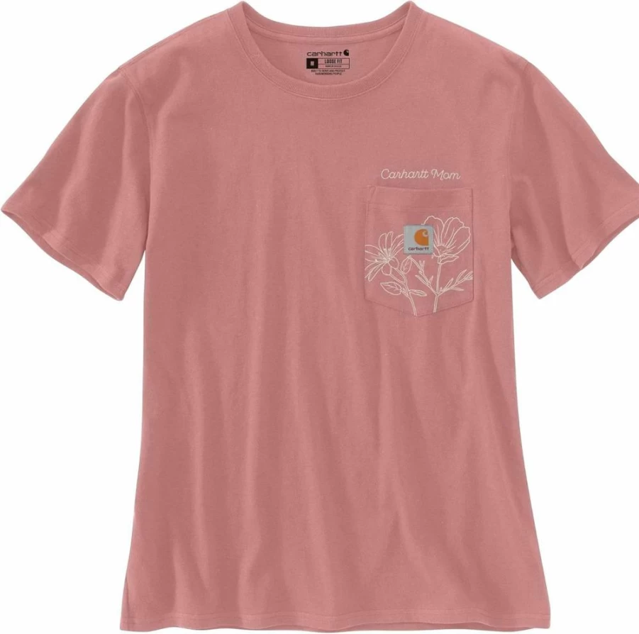 Carhartt Women's Loose Fit Short Sleeve Pocket T-Shirt - Comfortable Casual Mother's Day Gift
