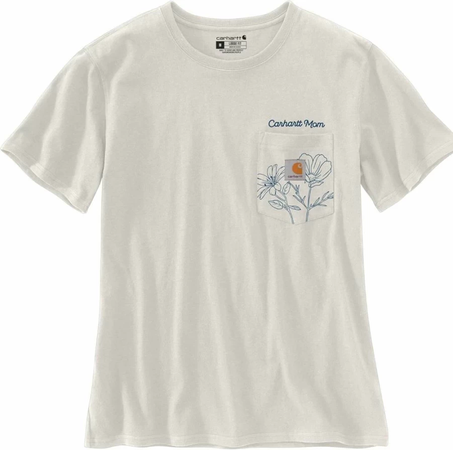 Carhartt Women's Loose Fit Short Sleeve Pocket T-Shirt - Comfortable Casual Mother's Day Gift