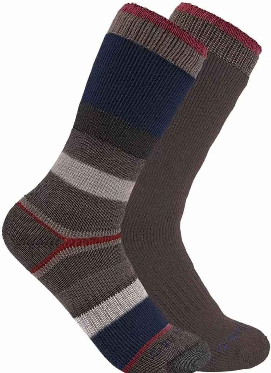 Carhartt Men's Heavyweight Crew Socks 2-Pack - Durable Work Socks for Men