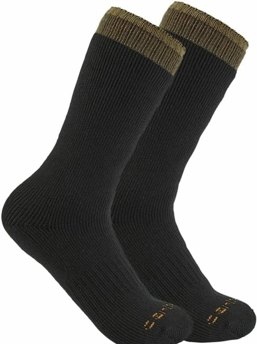 Carhartt Men's Heavyweight Crew Socks 2-Pack - Durable Work Socks for Men