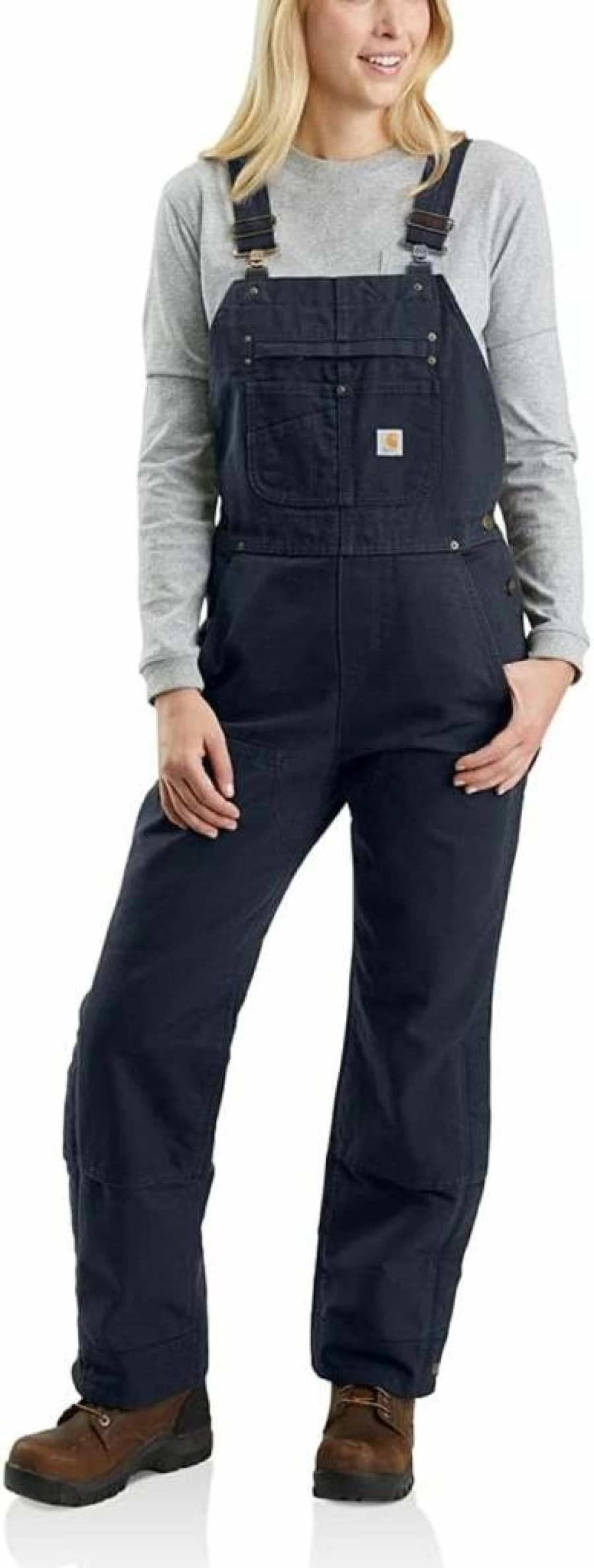 Carhartt Women's Quilt Lined Washed Duck Bib Overalls - Durable Workwear 104049