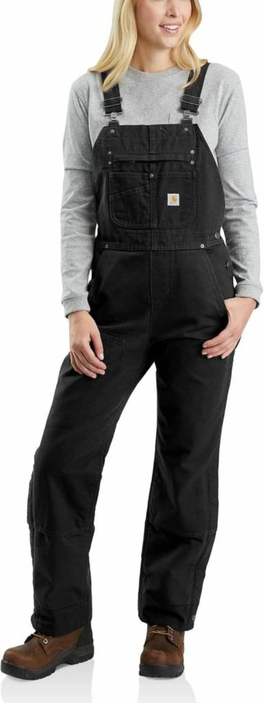 Carhartt Women's Quilt Lined Washed Duck Bib Overalls - Durable Workwear 104049