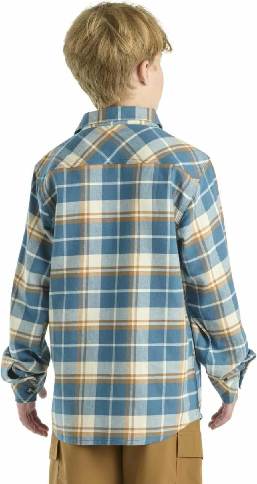 Carhartt Boys' Long-Sleeve Flannel Button-Up Shirt - Durable Kids' Plaid Top CE8208