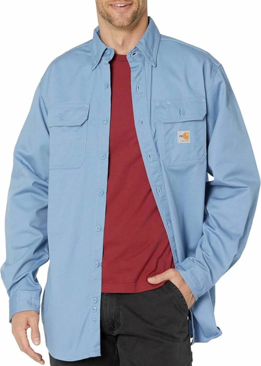 Carhartt Men's Flame-Resistant Long Sleeve Twill Work Shirt with Pocket FRS160