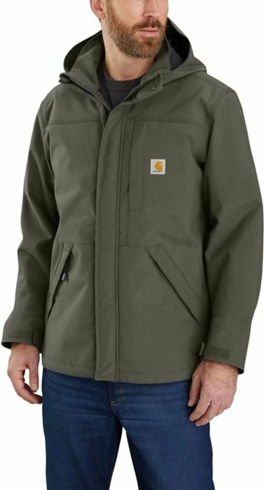 Carhartt Men's Storm Defender Heavyweight Jacket - Waterproof Loose Fit Workwear Coat for Outdoor Protection