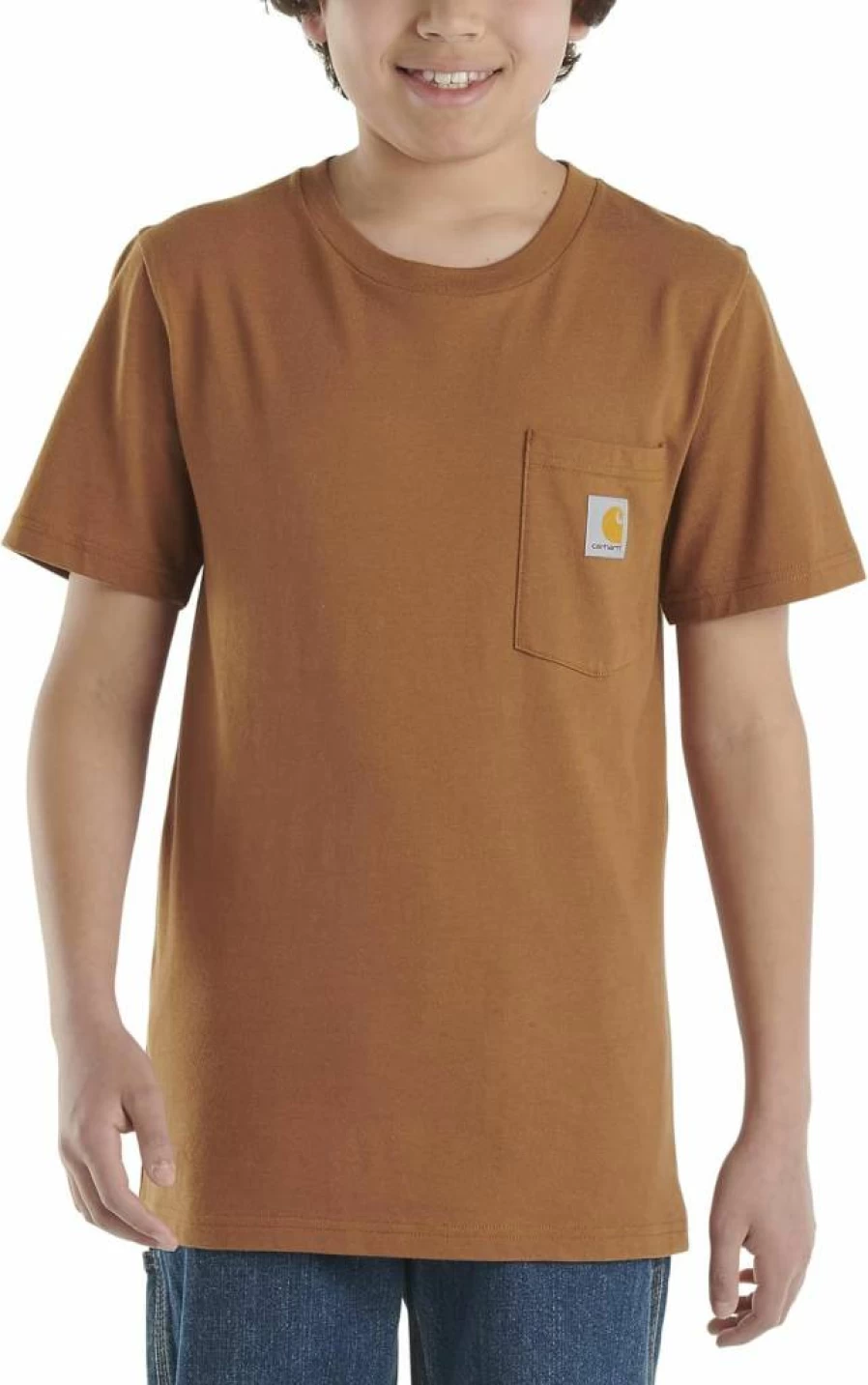 Carhartt Kids' Short Sleeve Pocket T-Shirt for Boys and Girls - Durable Cotton Tee