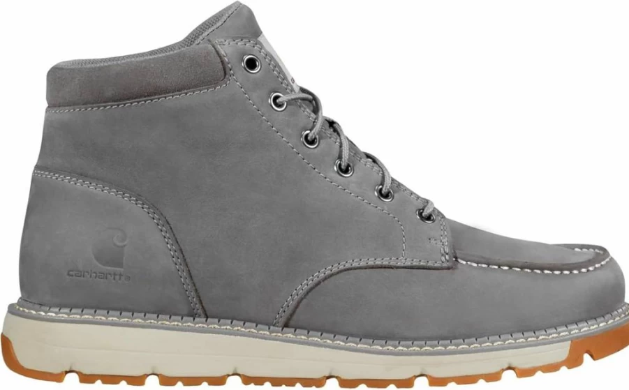 Carhartt Men's Millbrook Moc Toe Work Boots - 5" Slip & EH Resistant Wedge Boot, Oil-Tanned Leather, Breathable Membrane, Lightweight EVA Midsole