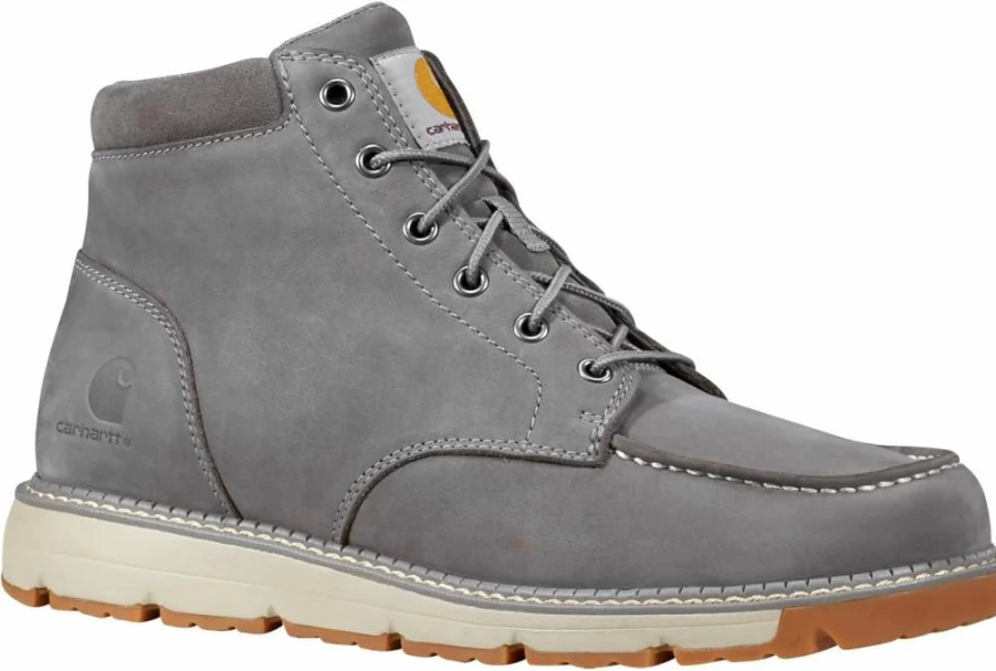 Carhartt Men's Millbrook Moc Toe Work Boots - 5" Slip & EH Resistant Wedge Boot, Oil-Tanned Leather, Breathable Membrane, Lightweight EVA Midsole