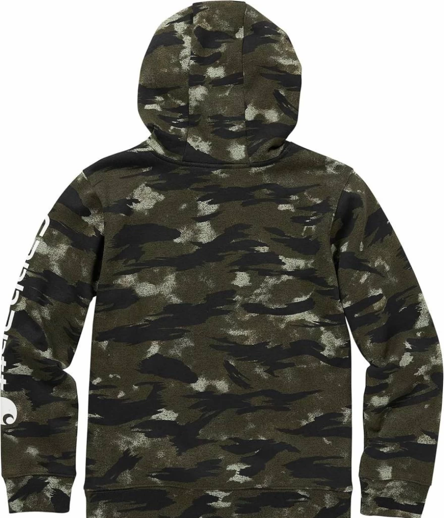 Carhartt Boys' Hooded Sweatshirt - Long Sleeve Pullover for Kids