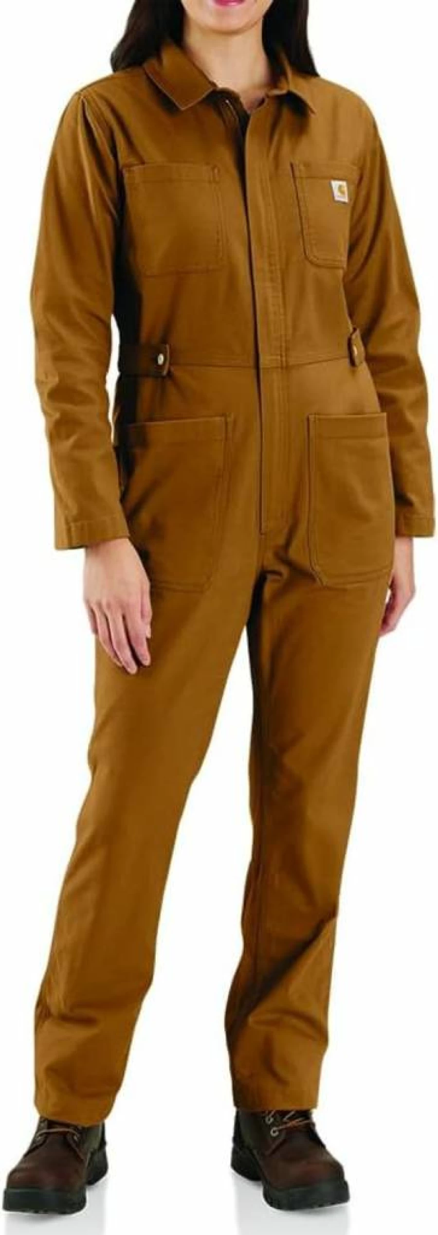 Carhartt Women's Rugged Flex Relaxed Fit Canvas Coverall Work Jumpsuit Durable Overalls