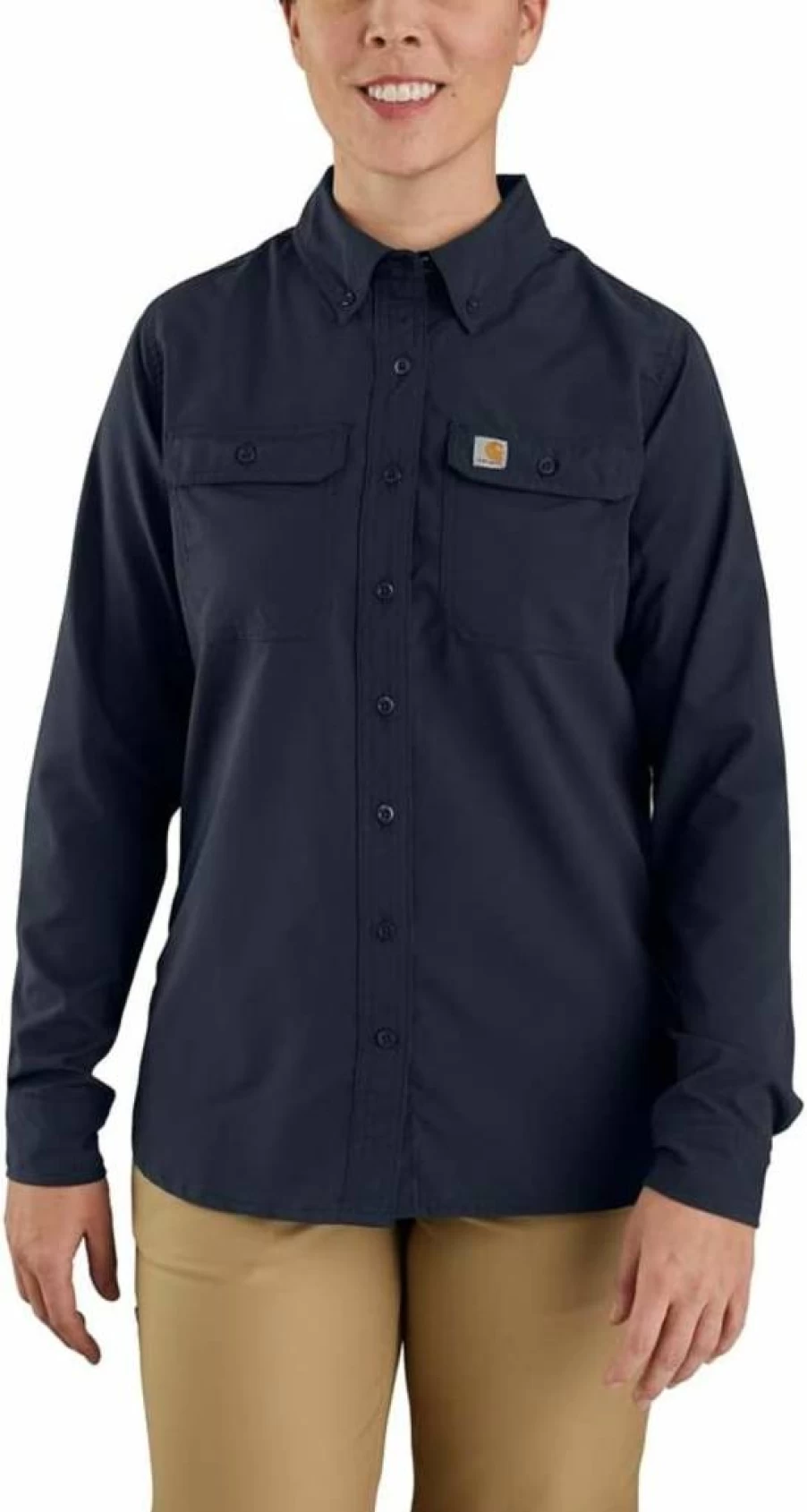 Carhartt Women's Lightweight Long-Sleeve Relaxed Fit Shirt - Comfortable Work & Casual Top